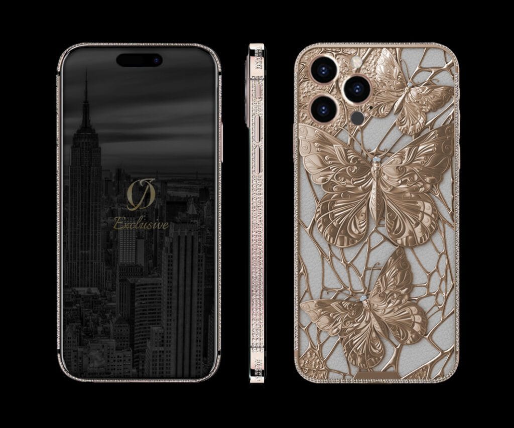 24k rose gold IPHONE 14 PRO MAX BUTTERFLY2