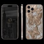 24k rose gold IPHONE 14 PRO MAX BUTTERFLY
