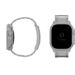 montre apple watch ultra en argent et diamants