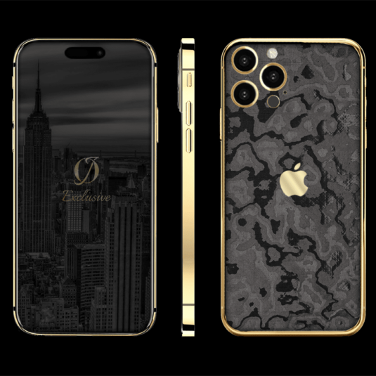 24k gold Iphone 14 pro Carbon camo