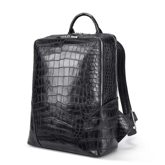 Alligator Leather Backpack Business Travel Daypack for Men2