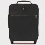 أسود حقيبة سفر جلد التمساح أمامية