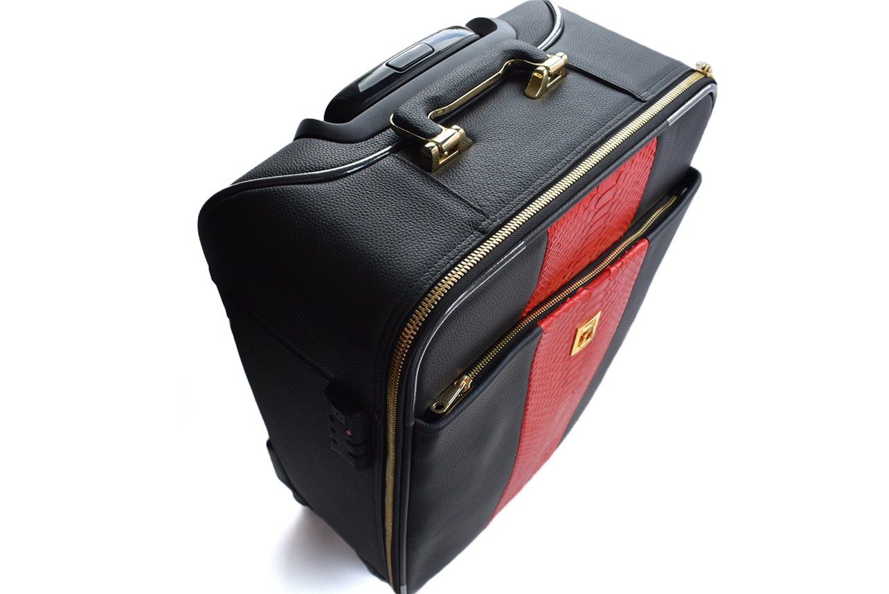 Luxury Suitcase Crocodile Blue - OJ Exclusive