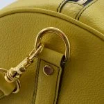 Sac de sport en cuir togo jaune sur mesure oj exclusive