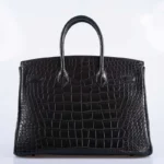 Black Alligator Handbag Birkin 30cm