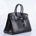 Black Alligator Handbag Birkin 30cm