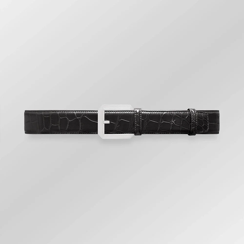 黑色鳄鱼皮腰带