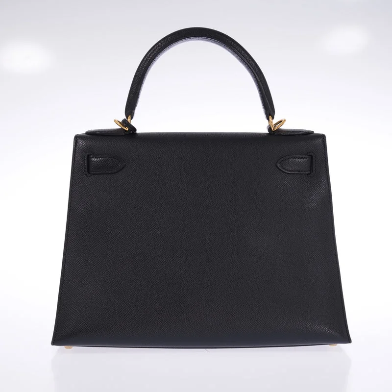 Black Epsom Handbag Kelly 28cm back
