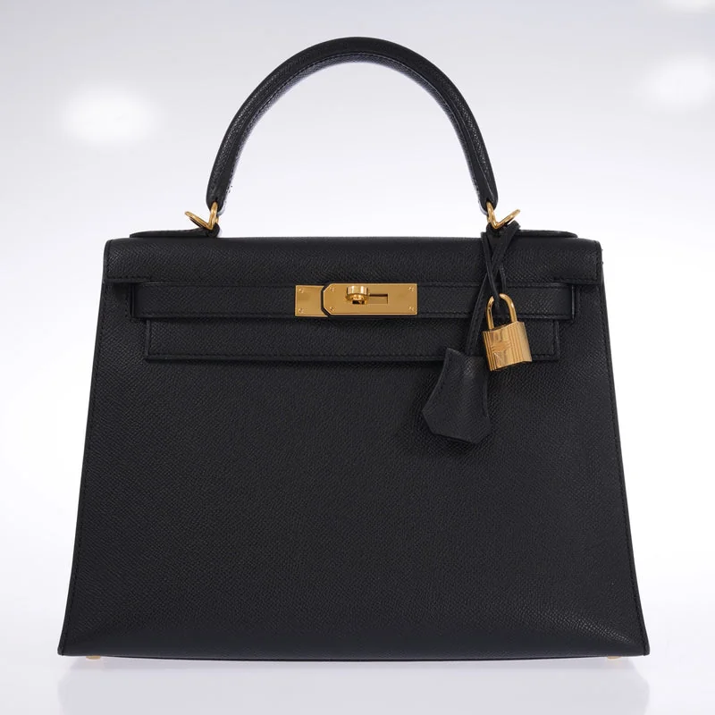 Black Epsom Handbag Kelly 28cm