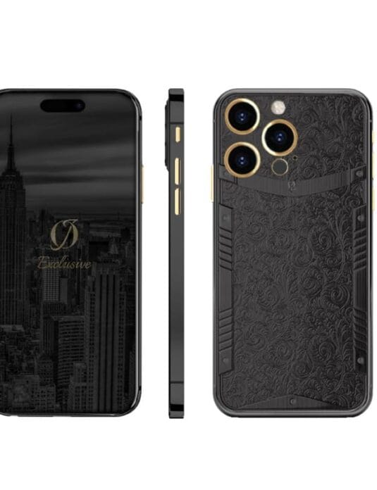 Black Iphone 16 pro max flower edition