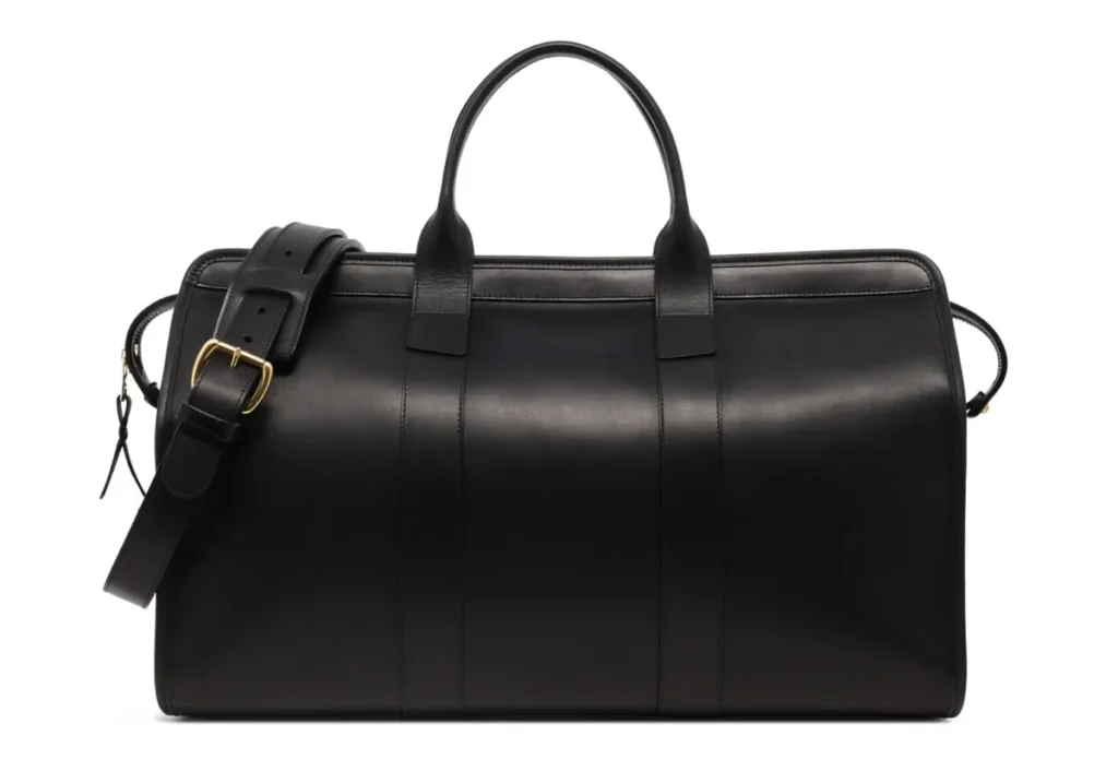 Black Leather Duffle Bag Travel
