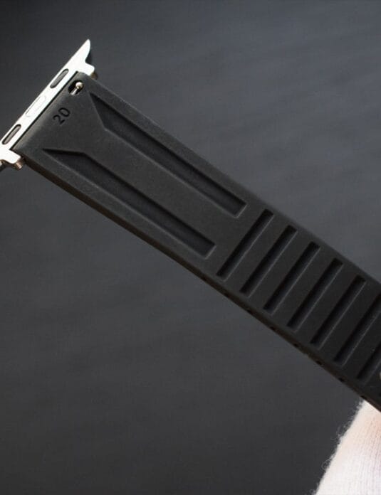 Black Rubber Apple Watch Bands Patek back