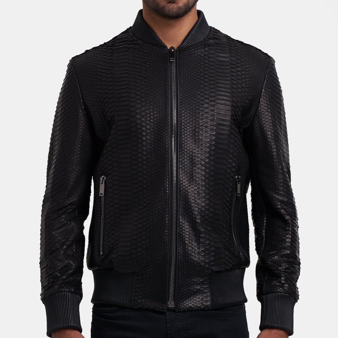 Black python Jacket bomber design Black python Jacket bomber design