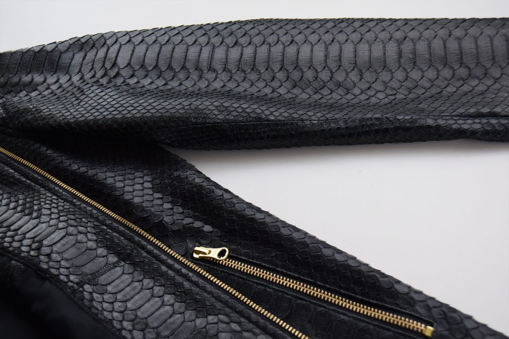 Black-python-jacket-side