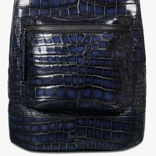 Blue Alligator Leather Backpack3