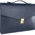 Valigetta classica in pelle blu