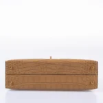 棕色鳄鱼皮凯莉手提包 20厘米