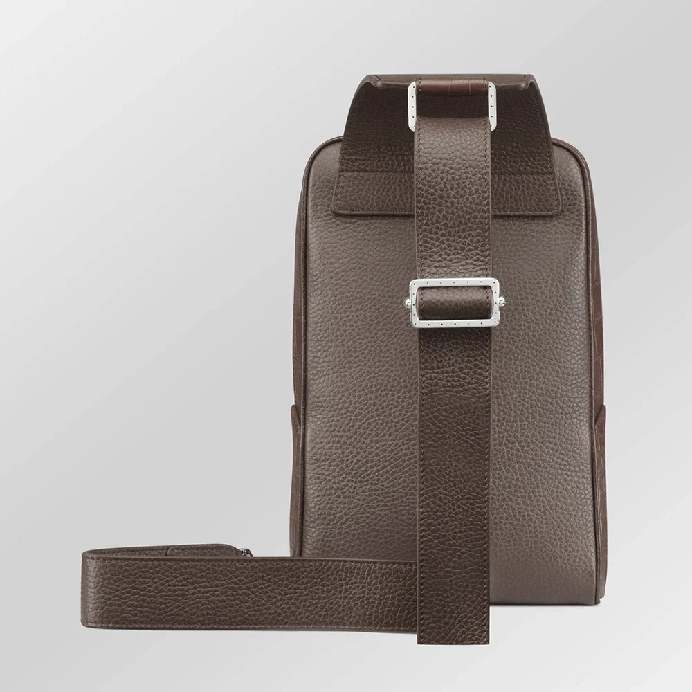 Brown Crocodile Sling Bag back