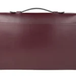 Klassische Aktentasche aus burgunderfarbenem Leder