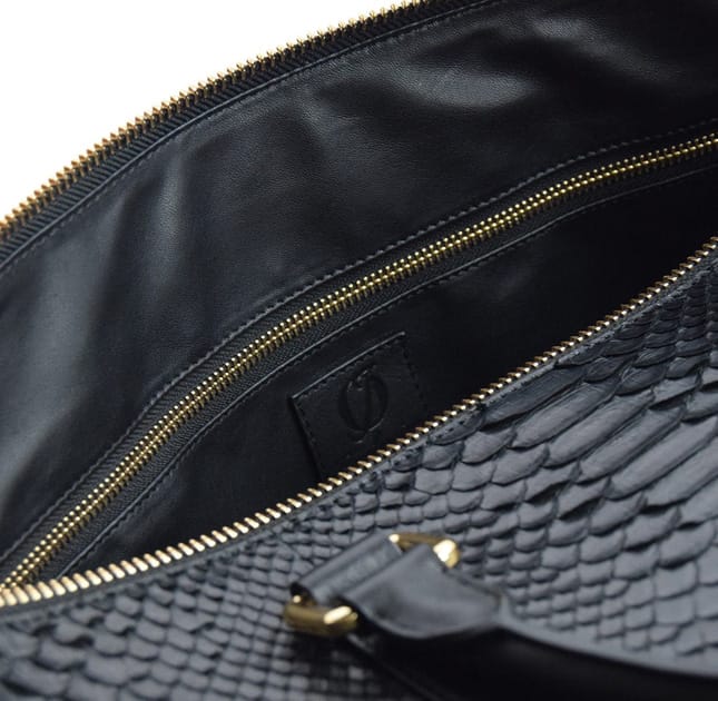 CUSTOM LEATHER PYTHON DUFFLE