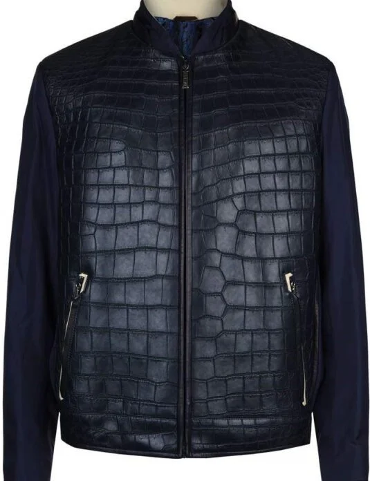 Crocodile Jacket Leather Sleeves