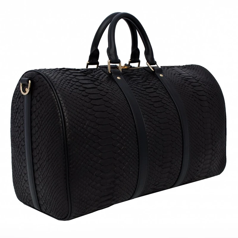 Customized python leather duffle bag — OJ Exclusive Netherlands
