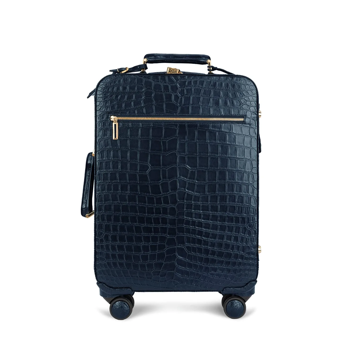 定制蓝色鳄鱼皮行李手推箱正面