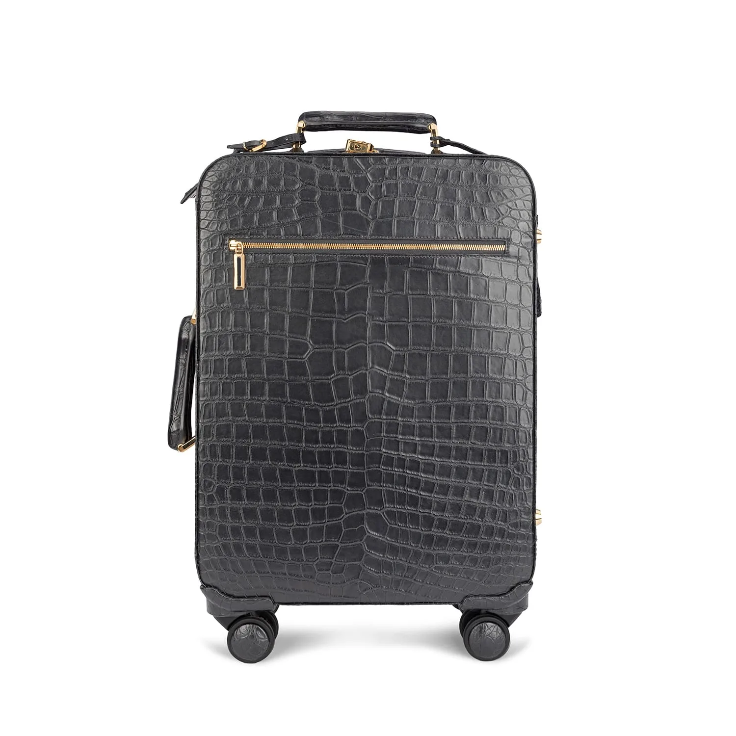 定制灰色鳄鱼皮行李手推箱正面