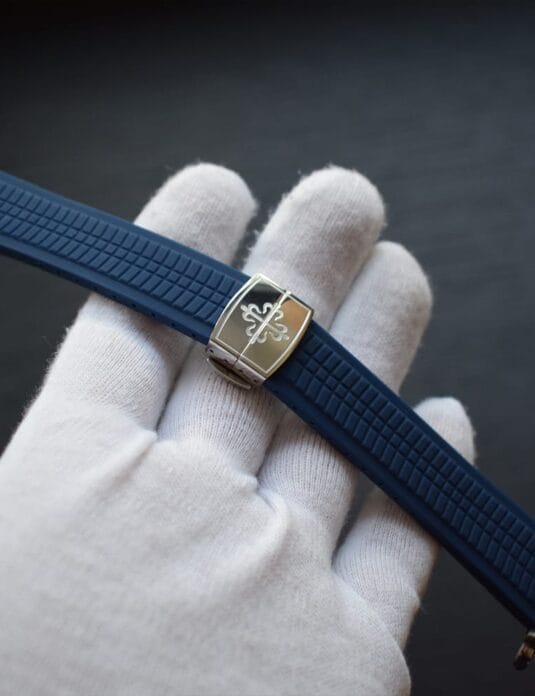 Dark Blue Rubber Apple Watch Bands Patek