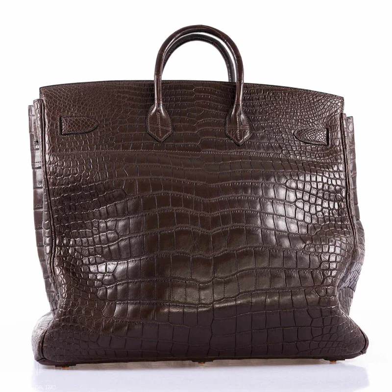 Ebene 棕色鳄鱼皮手提包 Birkin 50cm 背面