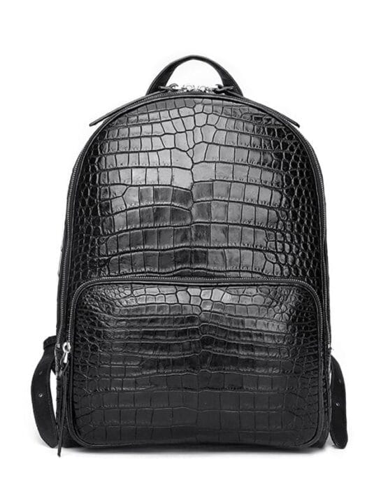 Black Crocodile Leather Backpacks