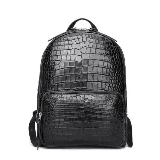 Black Crocodile Leather Backpacks