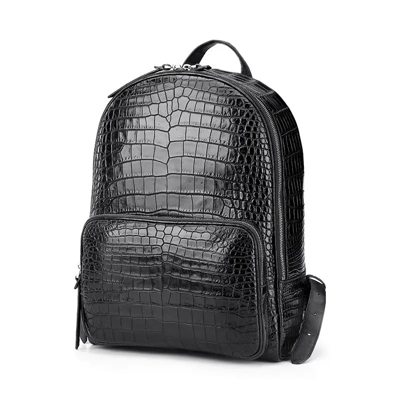 Genuine Alligator Skin Backpack Luxury Backpack black for Men2 ...