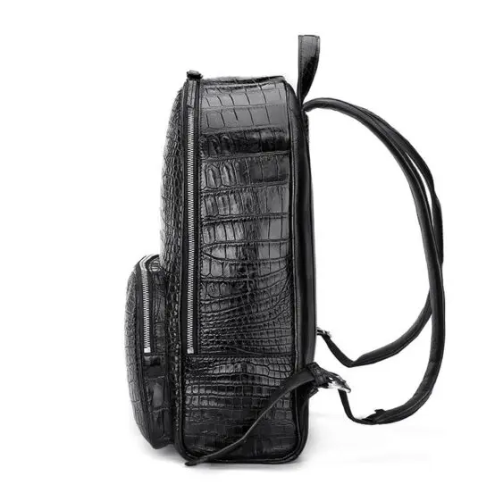 Genuine Alligator Skin Backpack Luxury Backpack black for Men3