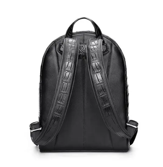 Genuine Alligator Skin Backpack Luxury Backpack black for Men4