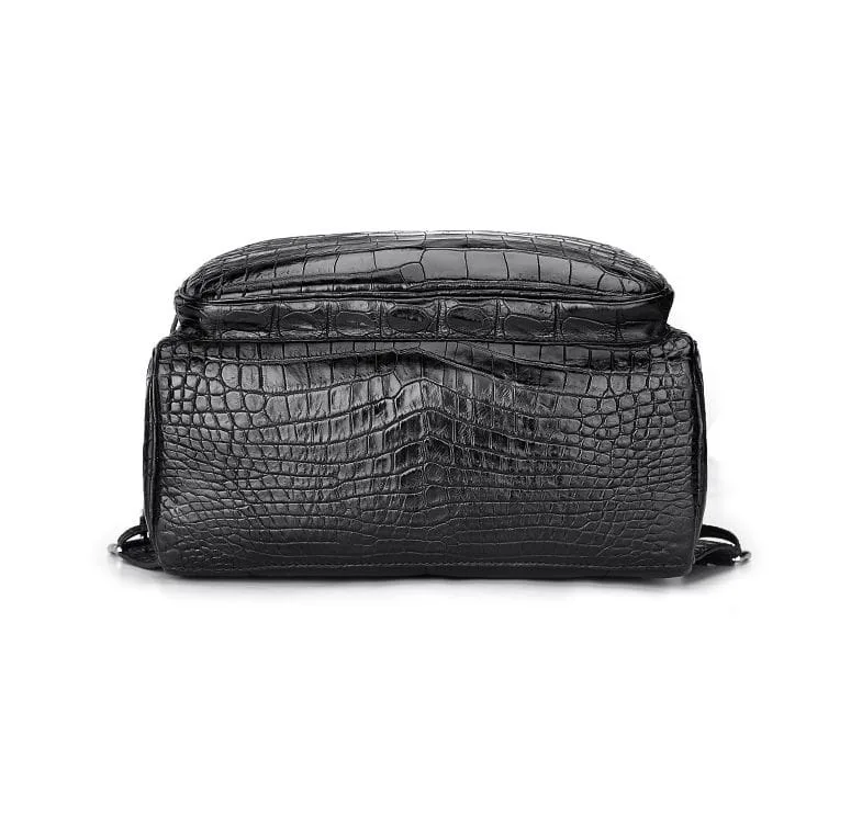 Echter Alligatorleder-Rucksack Luxus-Rucksack schwarz für Männer5