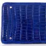 Glossy Blue Crocodile Handbag Birkin 40cm