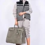 亮灰色铂金包 50厘米