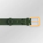 绿色鳄鱼皮腰带（金色）