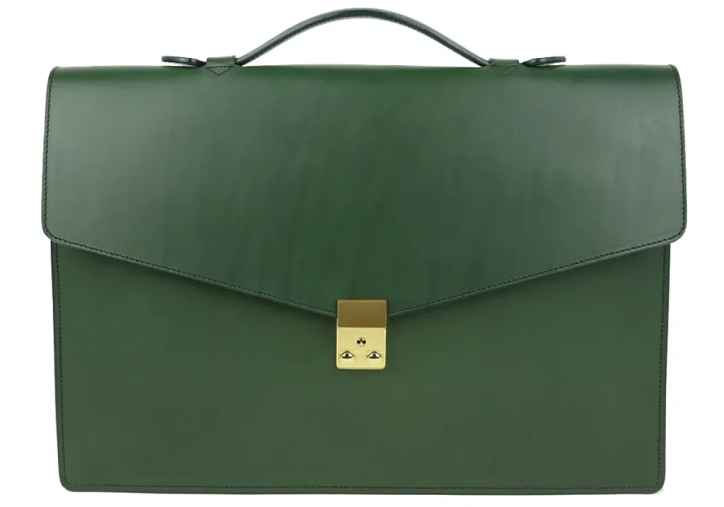 Valigetta classica in pelle verde