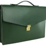 Valigetta classica in pelle verde