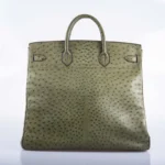 Borsa Birkin 40 cm in pelle di struzzo verde
