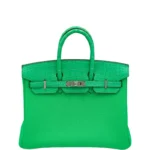 Green crocodile handbag birkin 25cm with togo leather