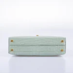 Green mint Alligator Handbag Kelly 20cm