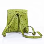 Green ostrich backpack hac a dos