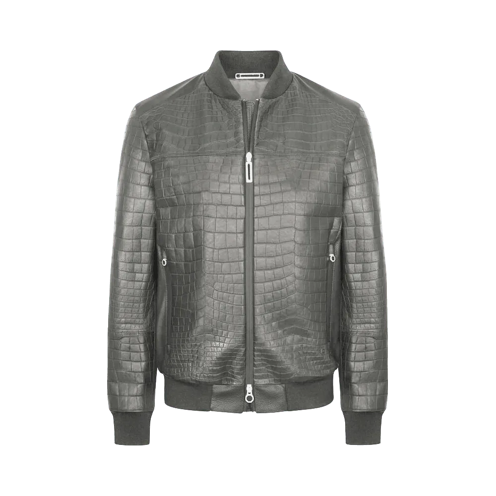 Grey crocodile jacket