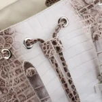 Hilmalaya White Crocodile Leather Backpack