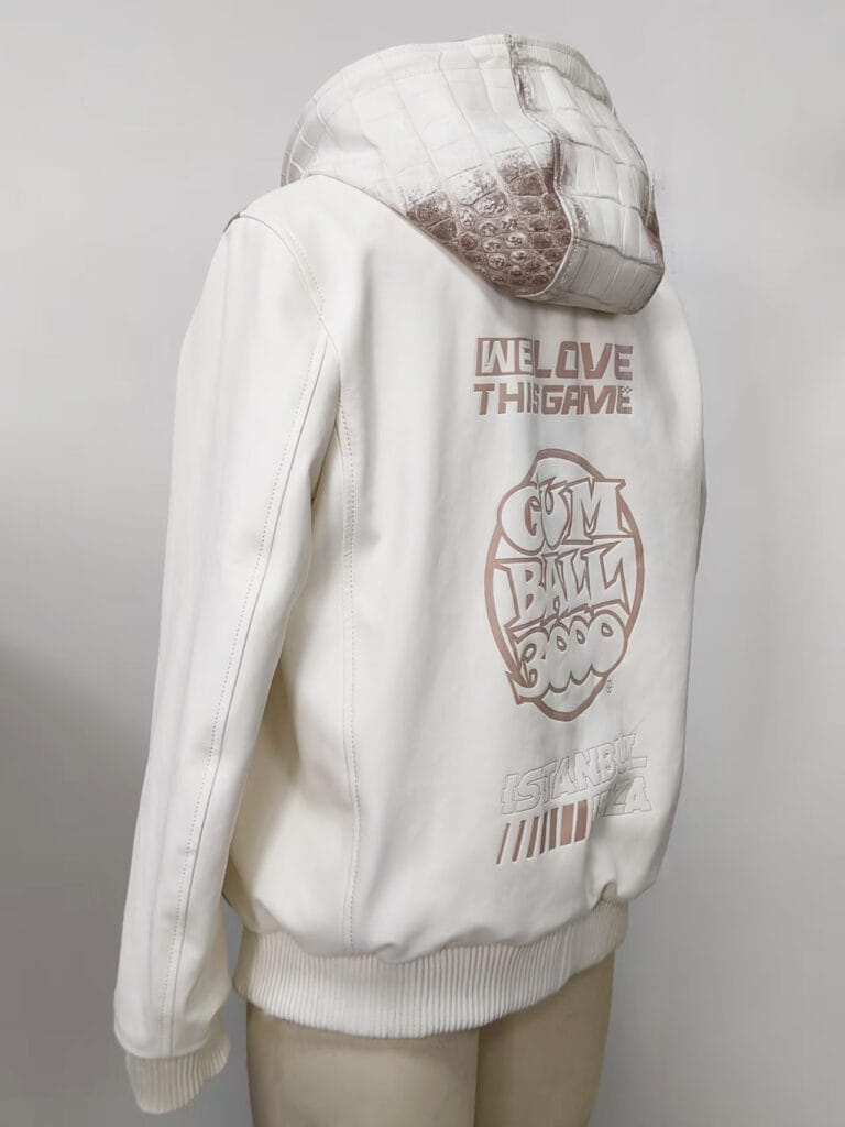 喜马拉雅鳄鱼皮夹克连帽衫 背面