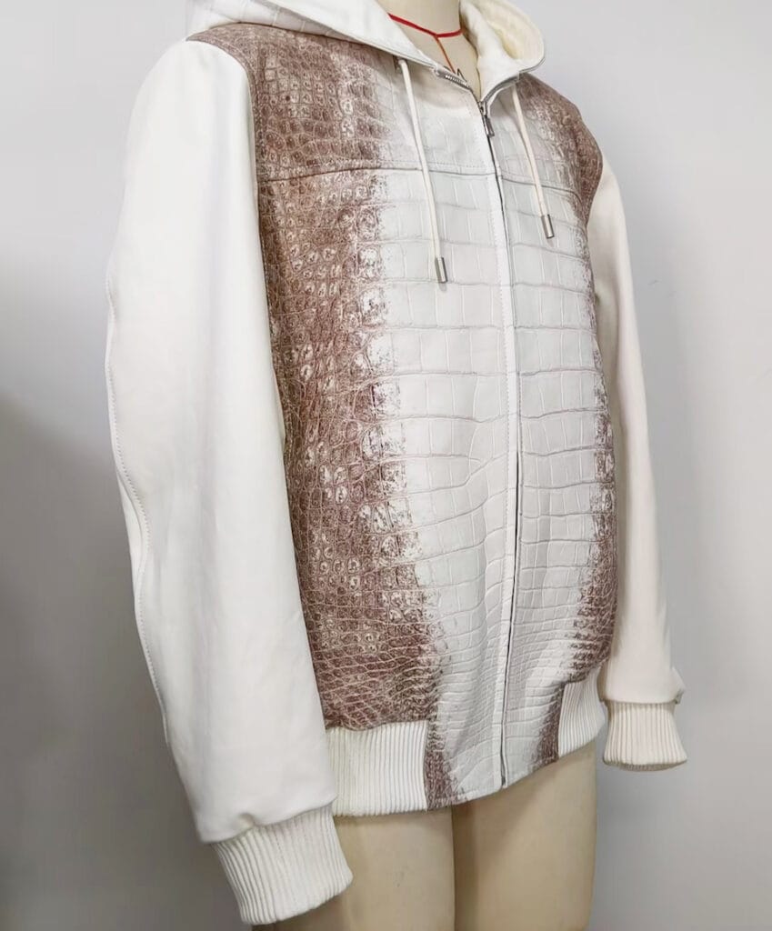 喜马拉雅鳄鱼皮夹克连帽衫 正面
