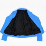 LIGHT BLUE SUEDE BIKER JACKET INSIDE